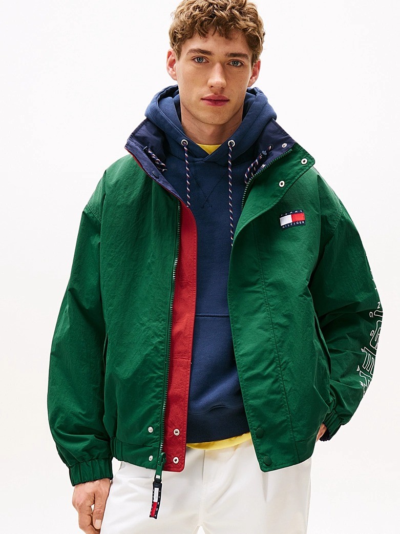 Tommy Hilfiger Poliamid Yeşil Erkek Yelkenci Çift Taraflı Ceket - MN0MN00006L6K