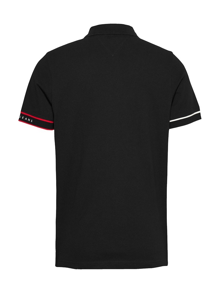 Tommy Hilfiger Pamuk Siyah Erkek Kısa Kollu Düğmeli Polo Yaka T-Shirt - DM0DM21306BDS
