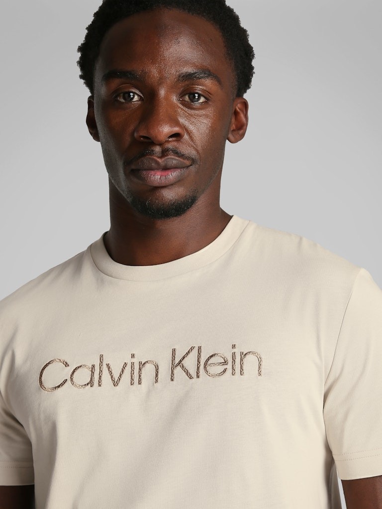 Calvin Klein Rejeneratif Pamuk Gri Erkek Kısa Kollu T-Shirt - K10K114169PDV