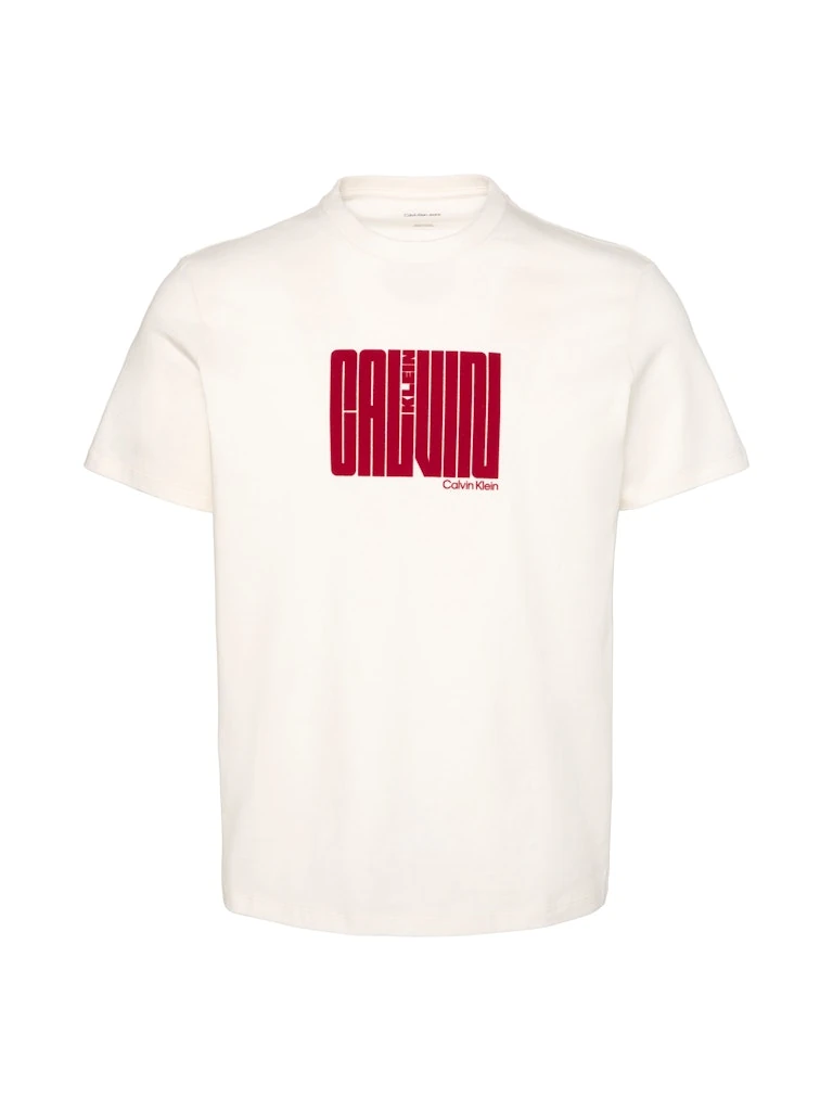 Calvin Klein Erkek Beyaz Pamuk O Yaka Kısa Kolu T-Shirt