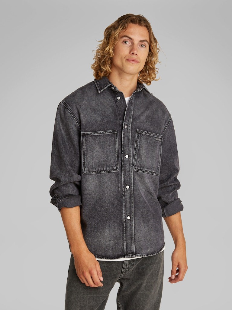 Calvin Klein Denim Siyah Erkek Uzun Kollu Gömlek - J30J3275581BY