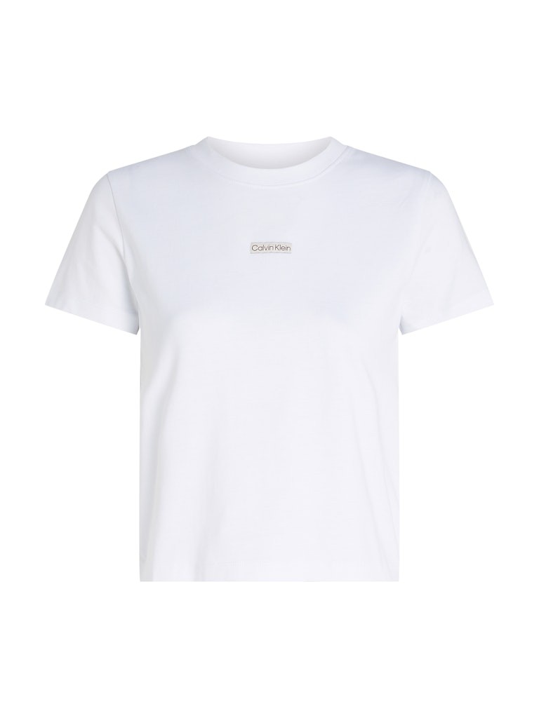 Calvin Klein Rejeneratif Pamuk Beyaz Kadın Kısa Kollu Boxy T-Shirt - J20J225524YAA