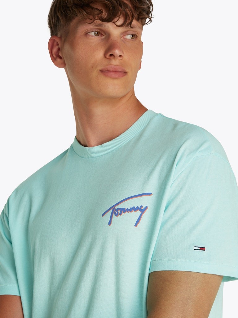 Tommy Hilfiger Rejeneratif Pamuk Yeşil Erkek Kısa Kollu T-Shirt