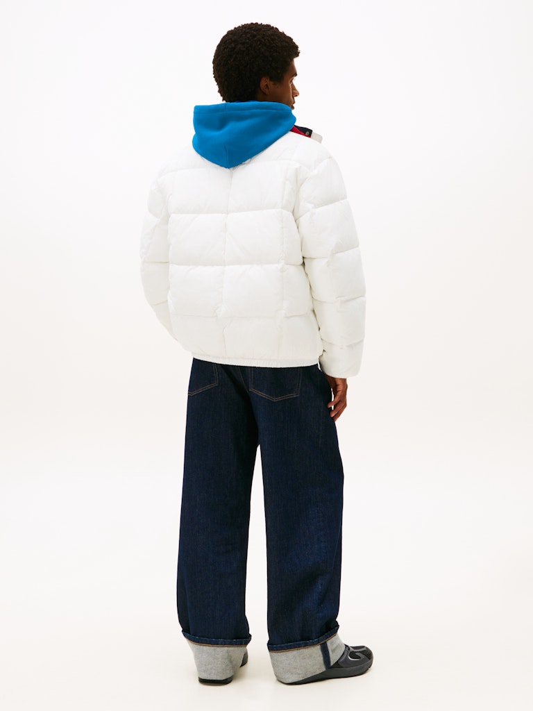 Tommy Hilfiger Erkek Puffer Beyaz Mont