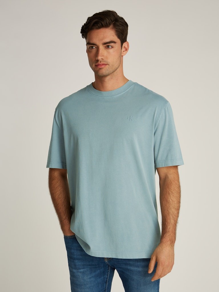 Calvin Klein Rejeneratif Pamuk Gri Erkek Kısa Kollu T-Shirt - J30J327078PC2