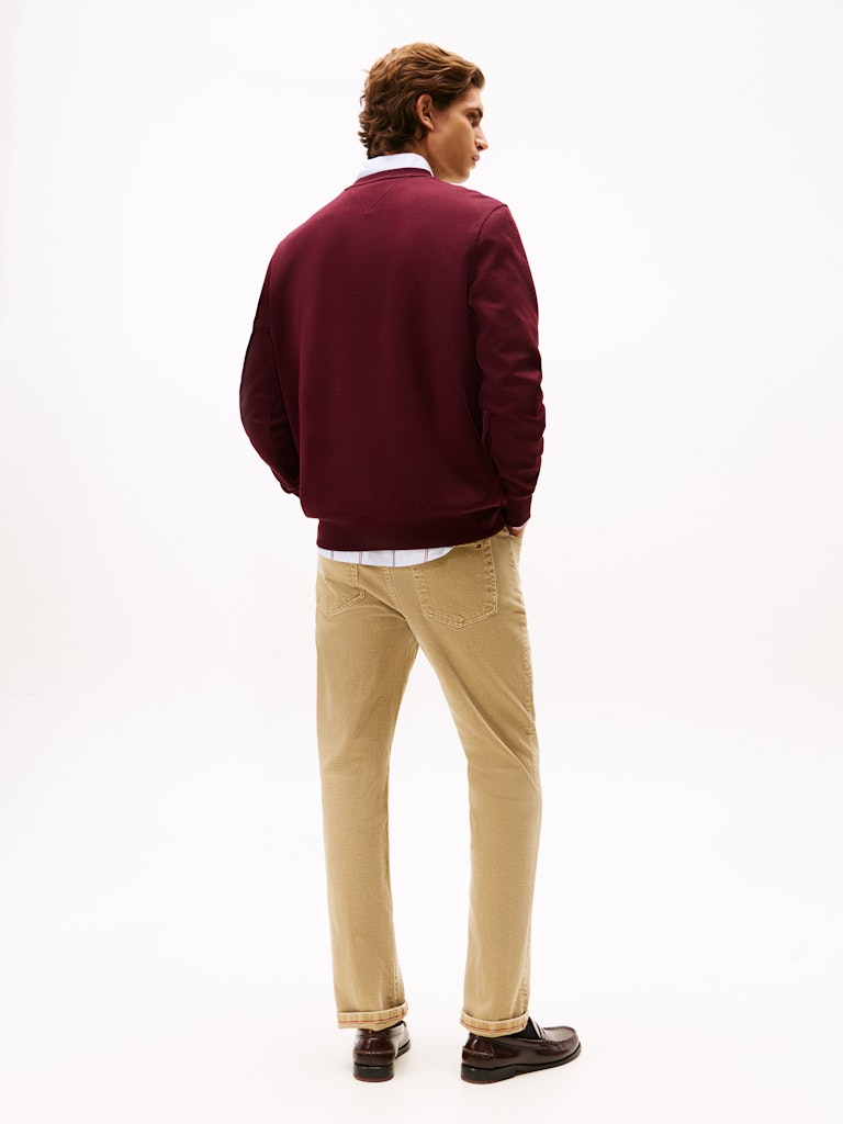 Tommy Hilfiger Erkek O Yaka Bordo Sweatshirt
