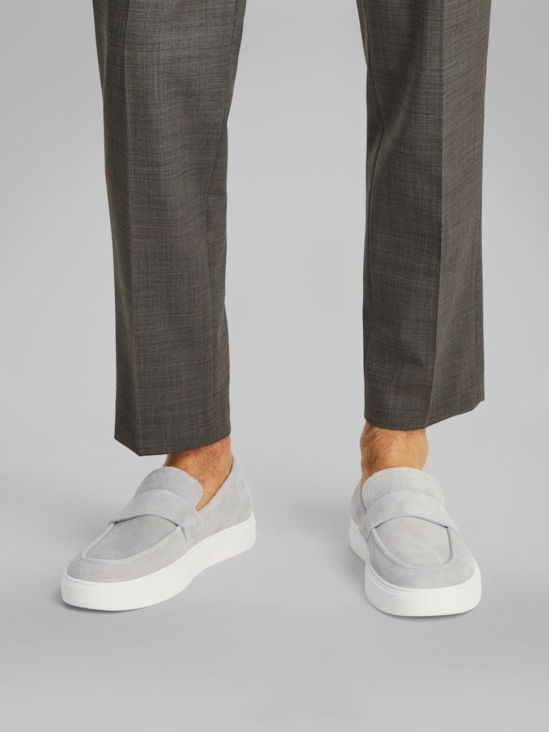 Calvin Klein Süet Gri Erkek Loafer Ayakkabı - HM0HM01819ADB