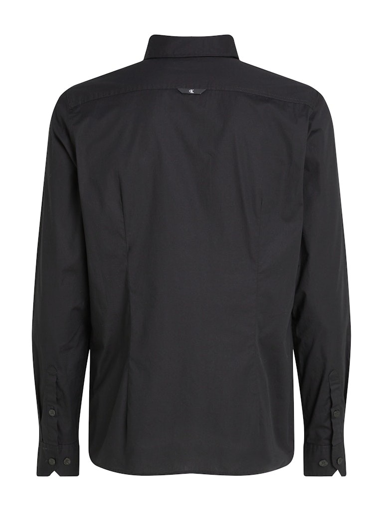 Calvin Klein Streç Pamuklu Slim Fit Gömlek Erkek Siyah Gömlek - J30J324614BEH