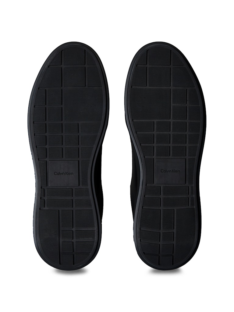 Calvin Klein Erkek Siyah Deri Kısa Taban Chunky Sneakers