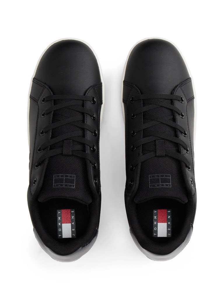 Tommy Hilfiger Kadın Siyah Kısa Taban Flatform Sneakers