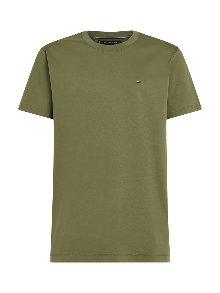 Tommy Hilfiger Erkek Marka Logolu Pamuklu Günlük Kullanım Haki T-Shirt