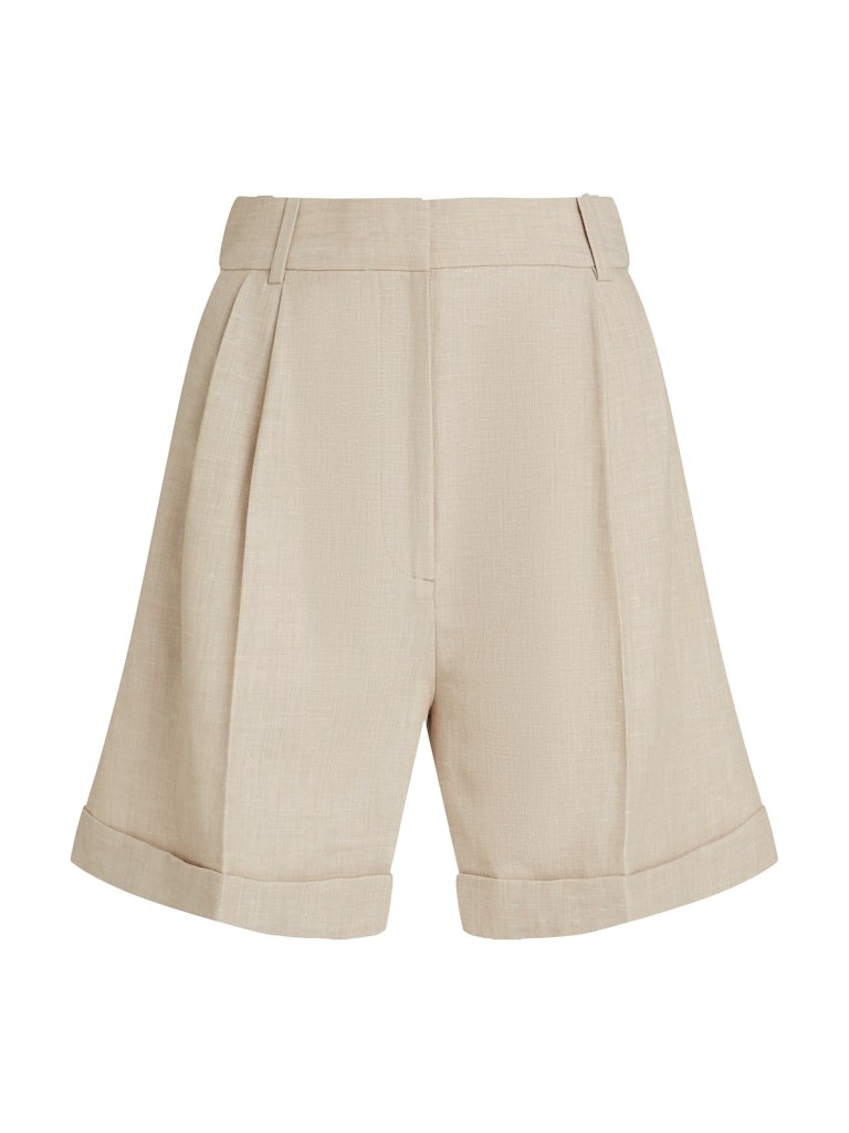 Tommy Hilfiger Keten Bej Kadın Yan Cep Şort - WW0WW44767ACI