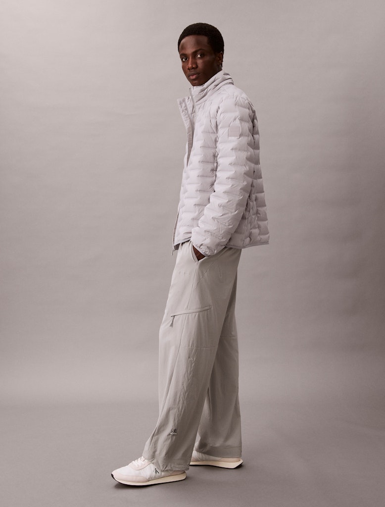 Calvin Klein Erkek Gri Puffer Mont