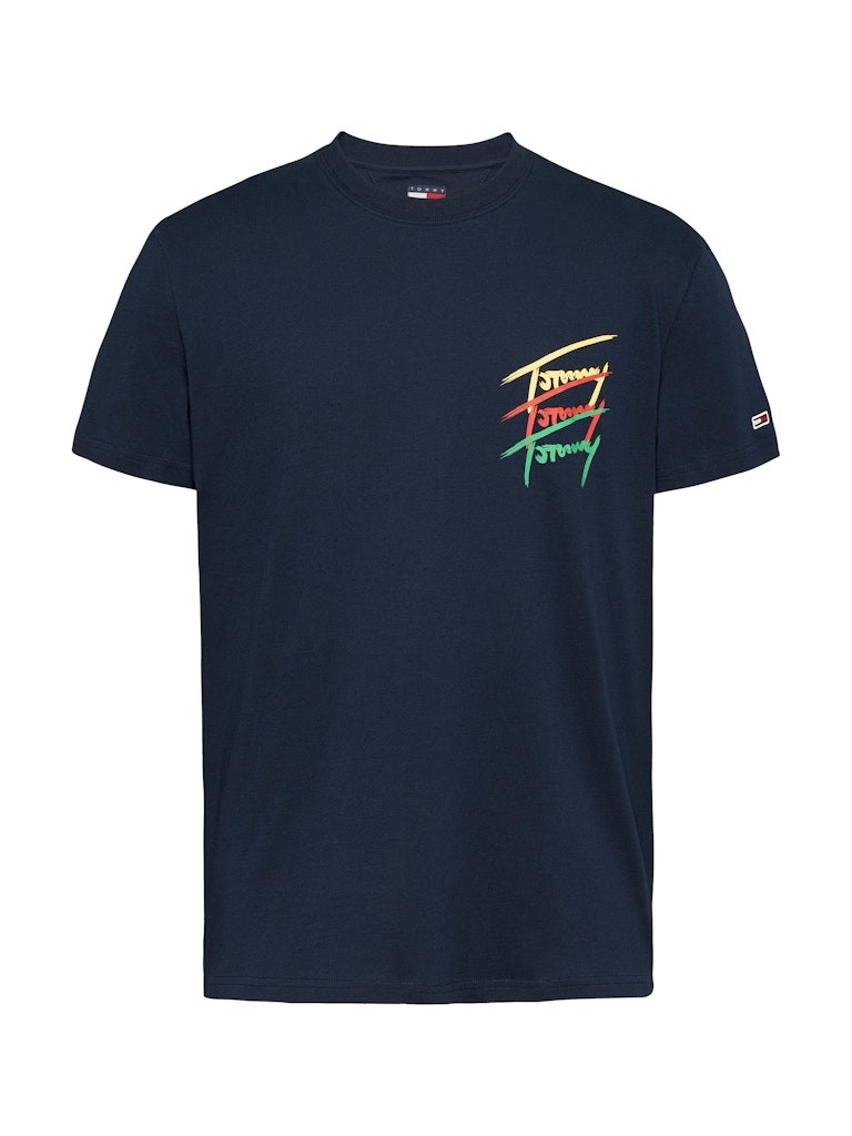 Tommy Hilfiger Rejeneratif Pamuk Lacivert Erkek Kısa Kollu T-Shirt - DM0DM20771C1G