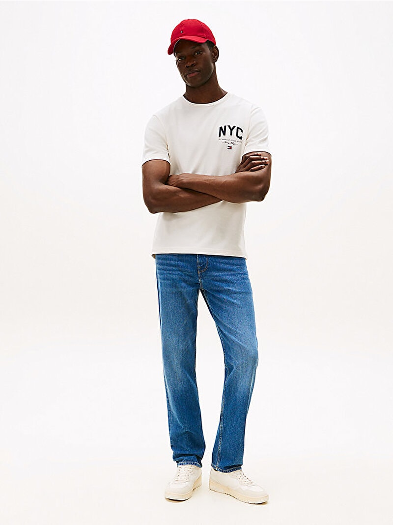 Tommy Hilfiger Erkek Hilfiger Sarı Nyc T-shirt