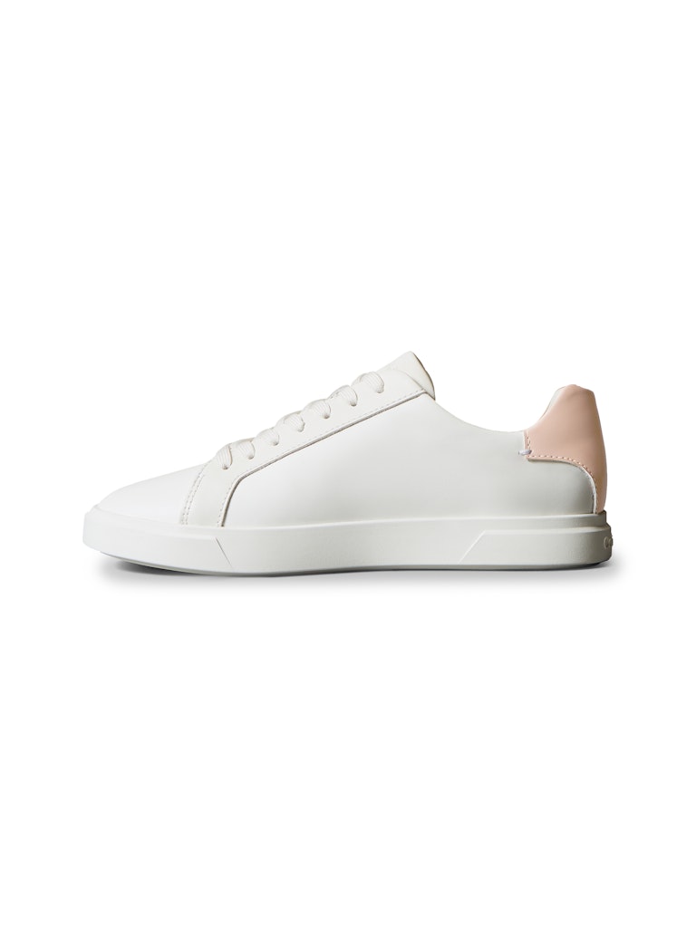 Calvin Klein Kadın Beyaz Deri Kısa Taban Sneakers