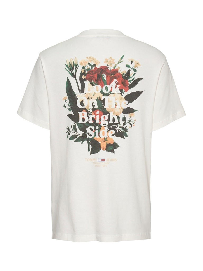 Tommy Hilfiger Rejeneratif Pamuk Beyaz Kadın Kısa Kollu T-Shirt - DW0DW21341YBL