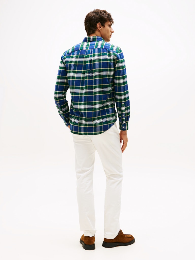 Tommy Hilfiger Erkek Flanel Normal Kesim Lacivert Gömlek
