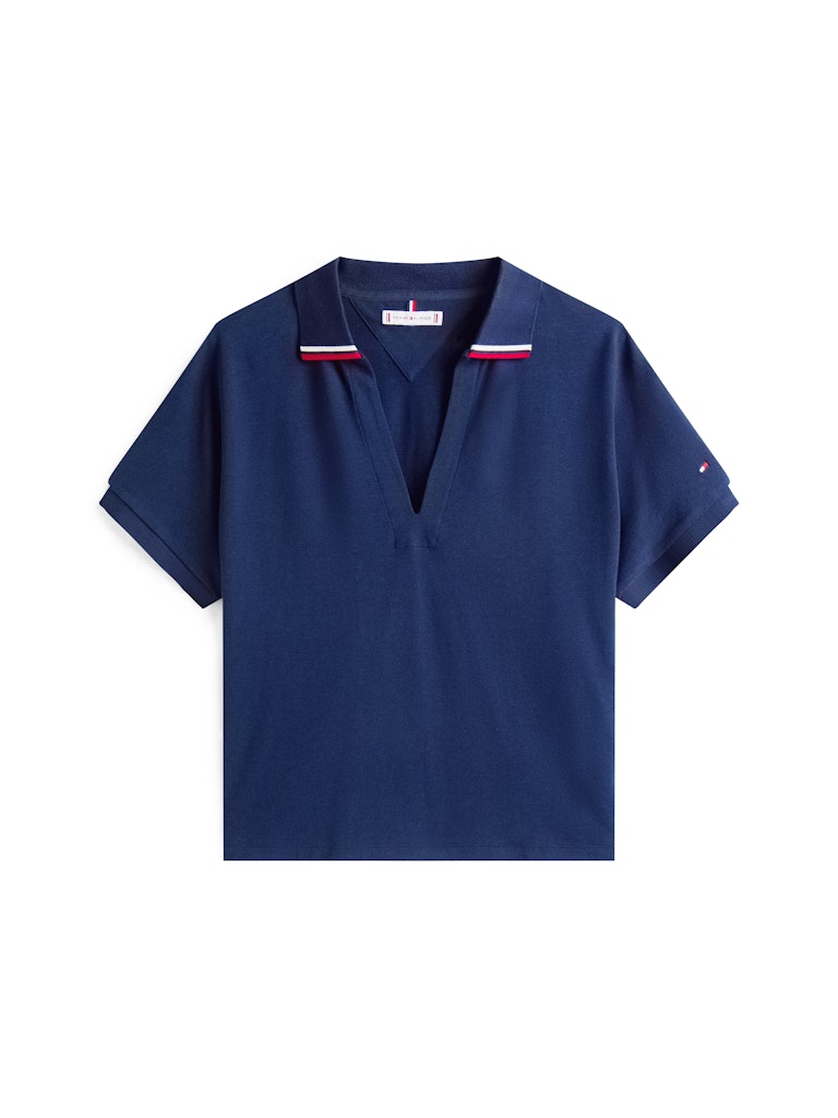 Tommy Hilfiger Kadın Lacivert Polo Yaka T-Shirt
