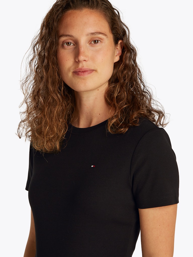 Tommy Hilfiger Kadın Rejeneratif Siyah T-Shirt