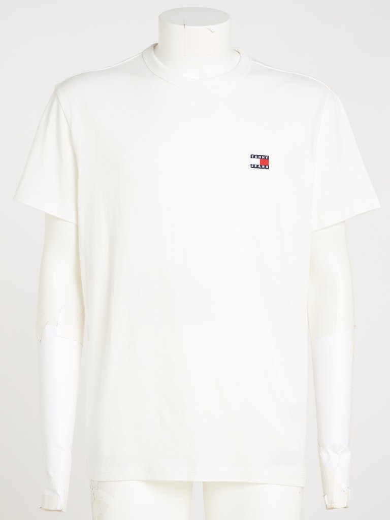 Tommy Hilfiger Rejeneratif Pamuk Beyaz Erkek Kısa Kollu T-Shirt - DM0DM20322YBL
