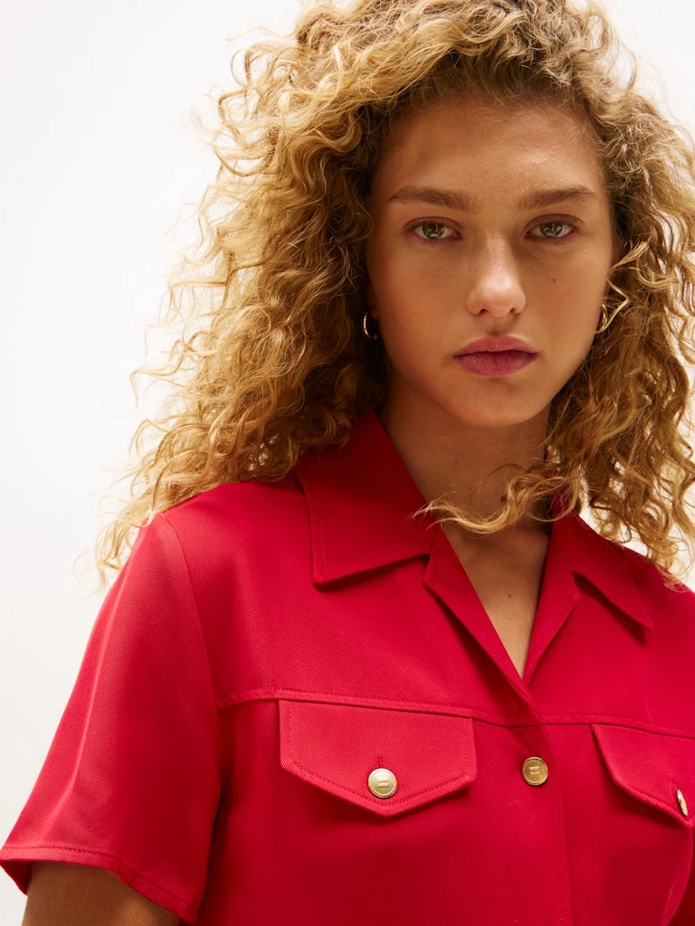 Tommy Hilfiger Kadın Kırmızı Elbise