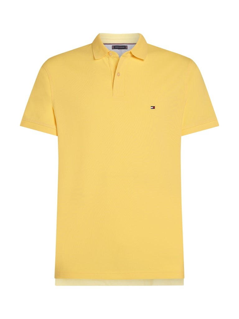 Tommy Hilfiger Organik Pamuk Sarı Erkek Kısa Kollu Düğmeli Polo Yaka T-Shirt - MW0MW17770ZF0