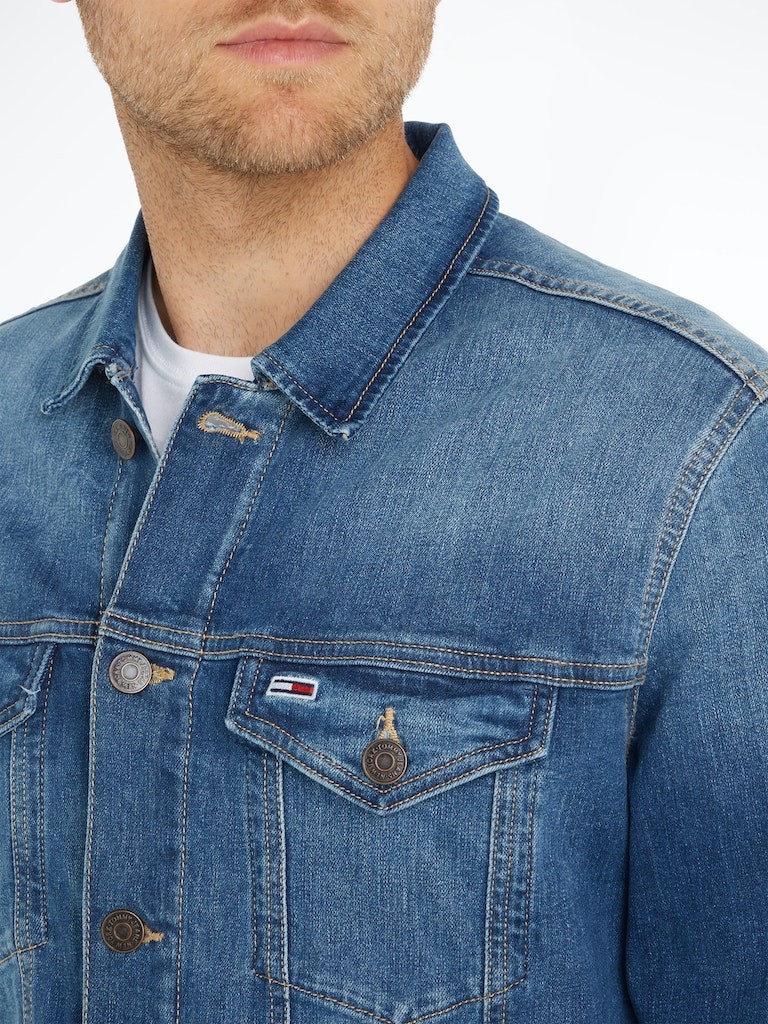 Tommy Hilfiger Denim Mavi Erkek Kot Ceket