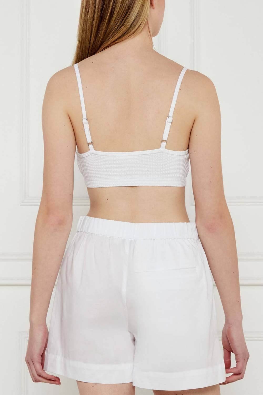 Calvin Klein Pamuk Beyaz Kadın Askılı T-shirt - J20J225305YAA
