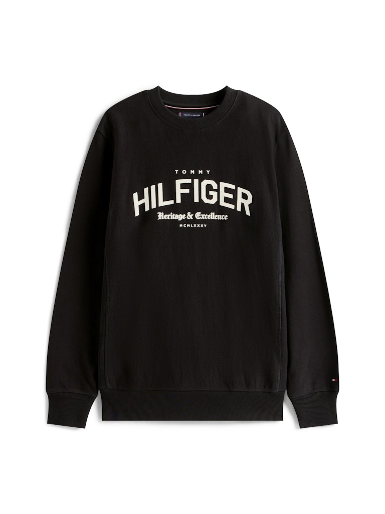 Tommy Hilfiger Erkek O Yaka Siyah Sweatshirt