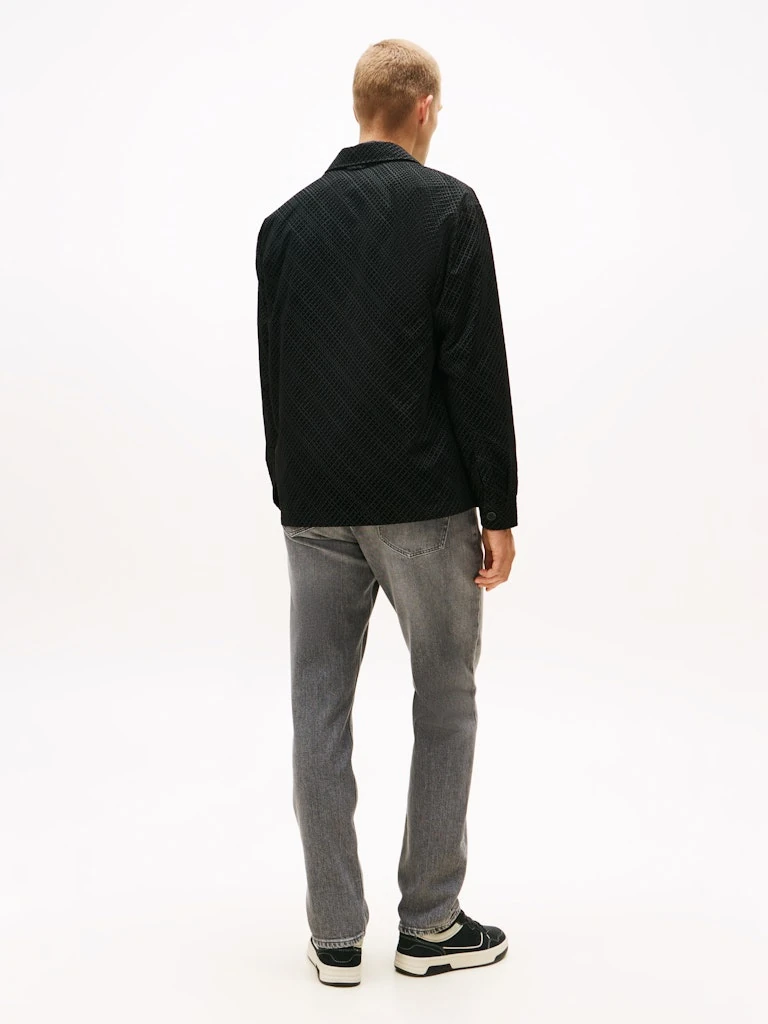 Tommy Hilfiger Erkek Rahat Kesim Siyah Gömlek