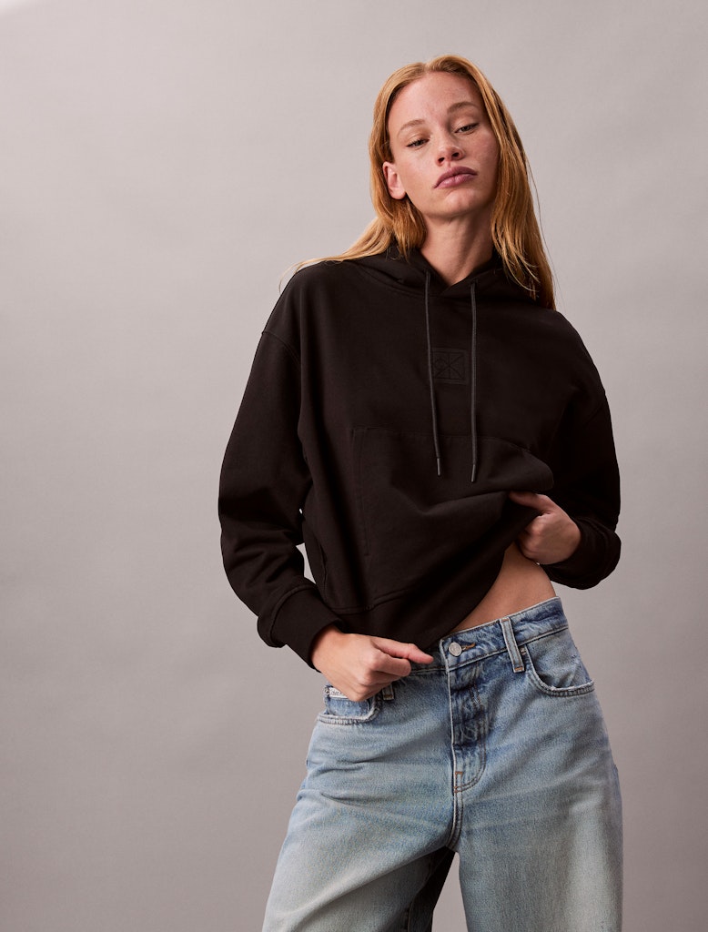 Calvin Klein Kadın Siyah   Kapşonlu Sweatshirt