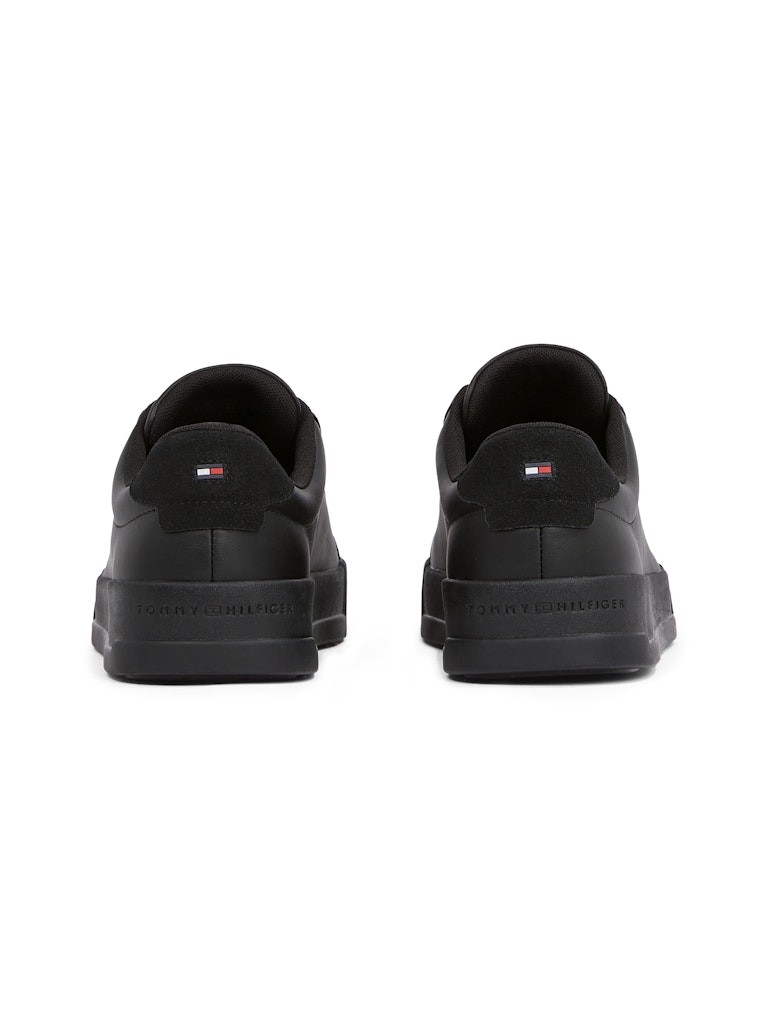 Tommy Hilfiger Deri Sneaker Erkek Siyah Ayakkabı - FM0FM05322BDS