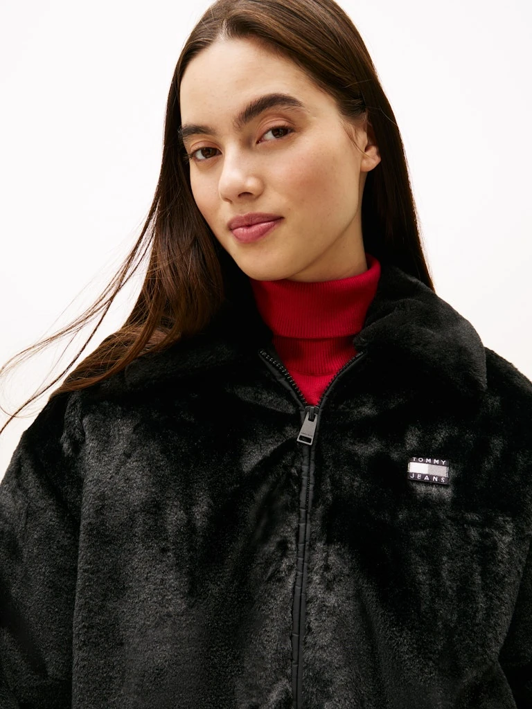 Tommy Hilfiger Kadın Siyah  Bomber  Mont