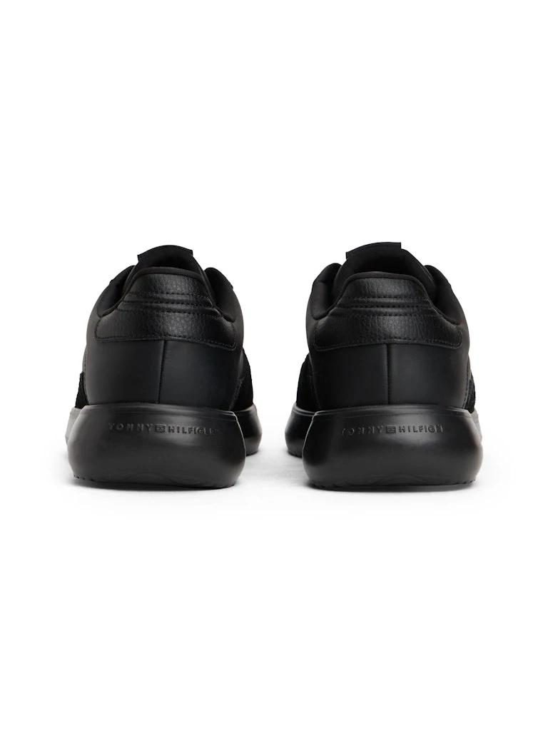 Tommy Hilfiger Erkek Siyah  Kısa Taban Modern Sneakers