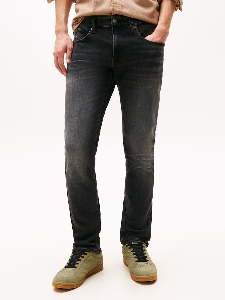 Tommy Hilfiger Erkek Dar Kesim Gri Scanton Jean Pantolon