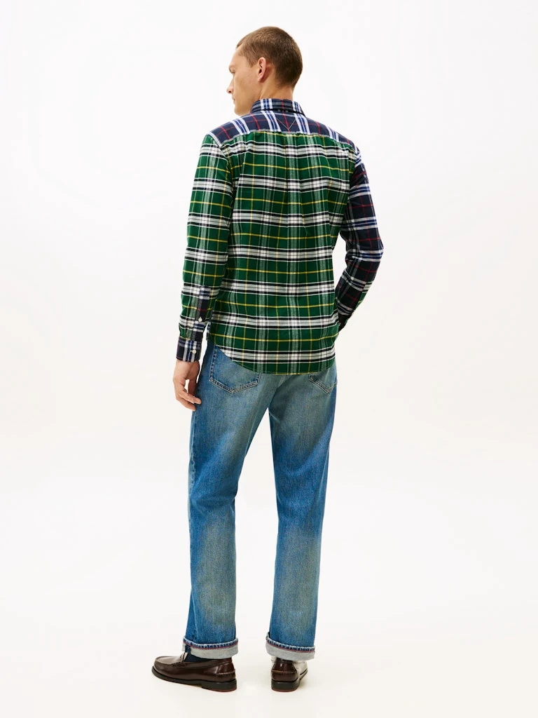 Tommy Hilfiger Erkek Lacivert Oxford Normal Kesim Uzun Kollu Gömlek