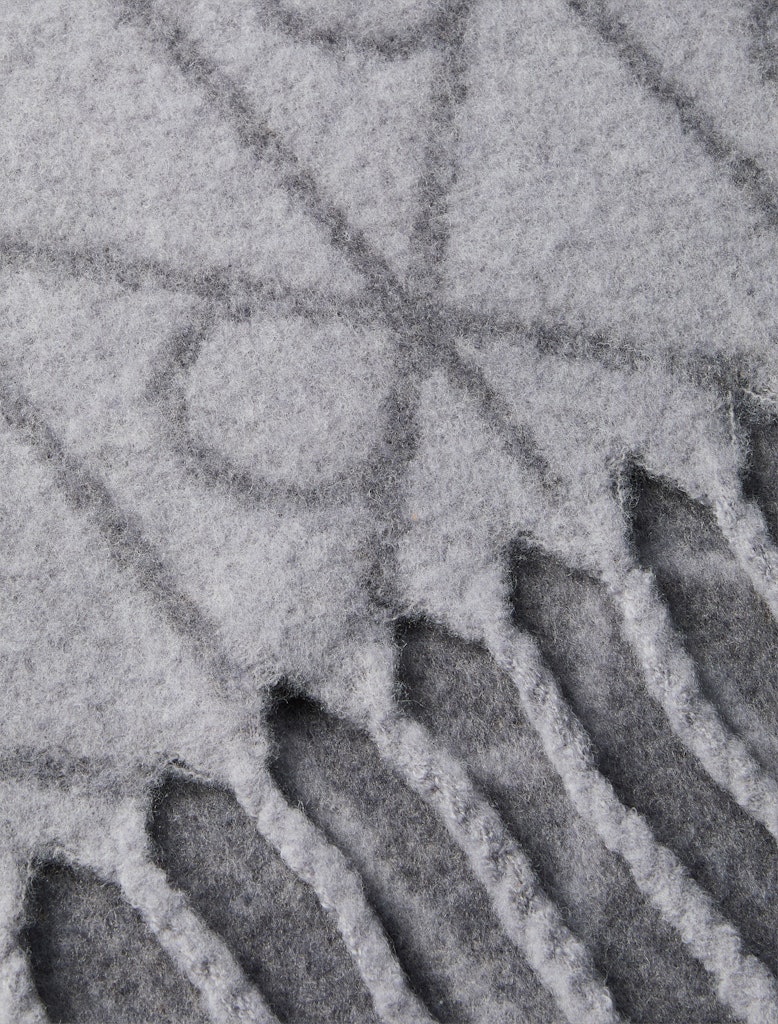 Calvin Klein Erkek Gri Yün Şal