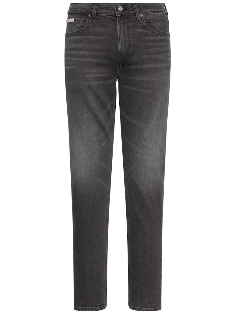 Calvin Klein Erkek Gri Dar Kesim Taper Jean Pantolon