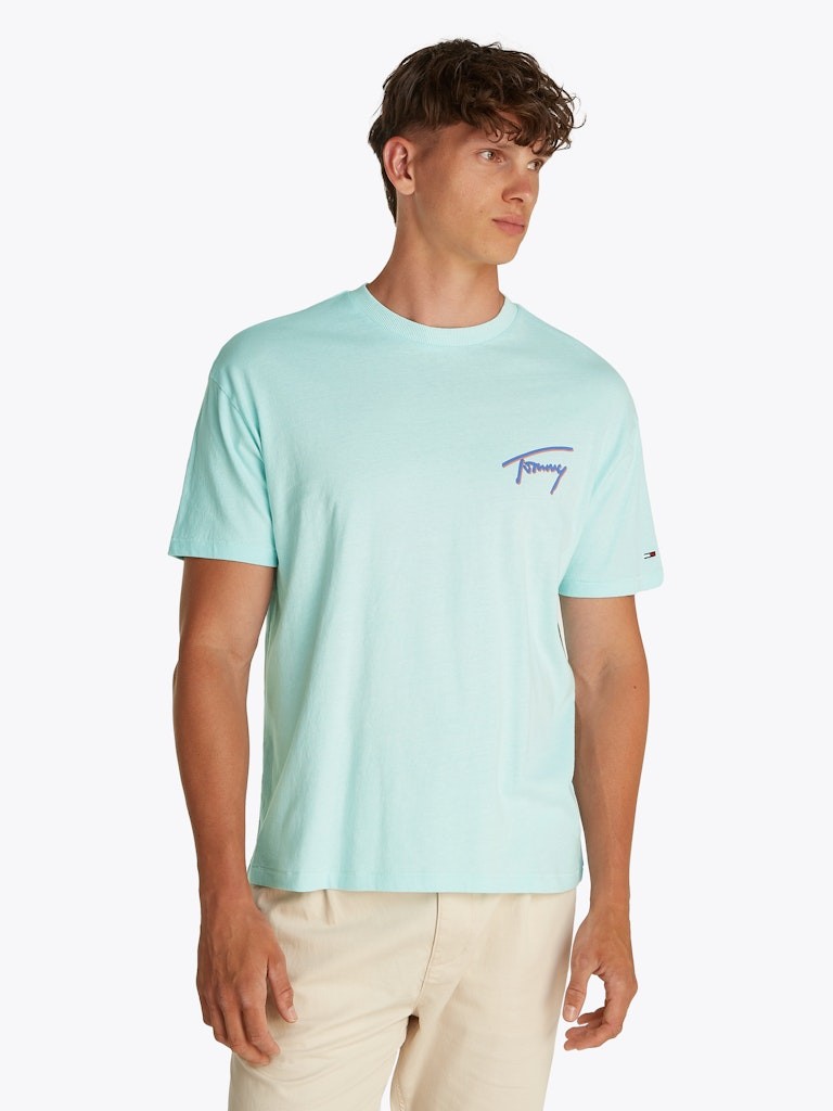 Tommy Hilfiger Rejeneratif Pamuk Yeşil Erkek Kısa Kollu T-Shirt