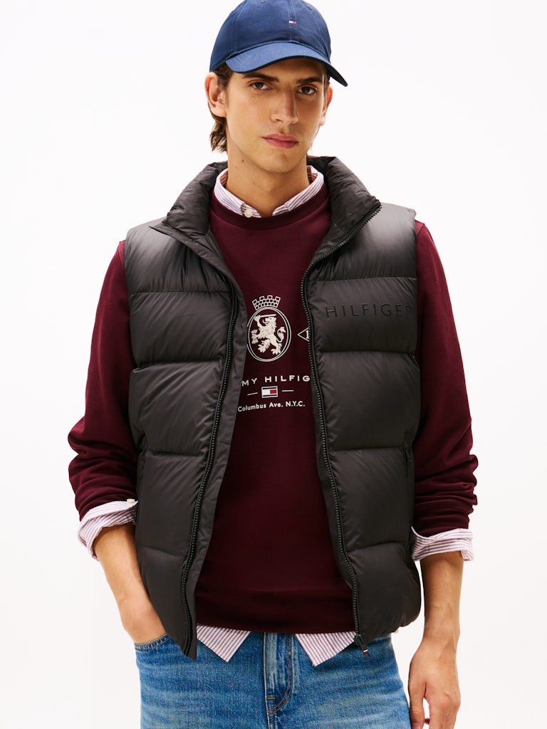 Tommy Hilfiger Erkek Siyah Kaz Tüyü Puffer Yelek