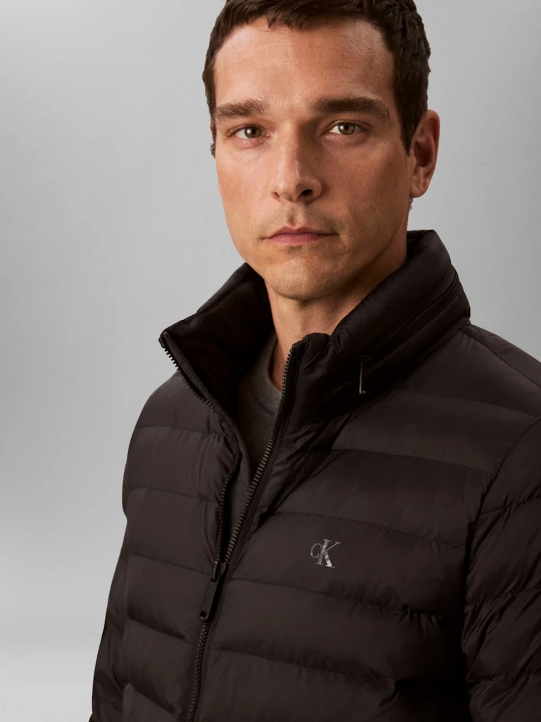Calvin Klein Erkek Siyah Pamuk Puffer Mont