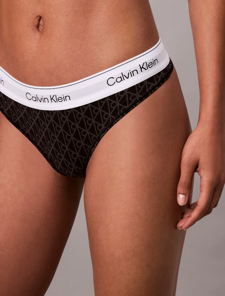 Calvin Klein Kadın Siyah Pamuk Külot String  Külot