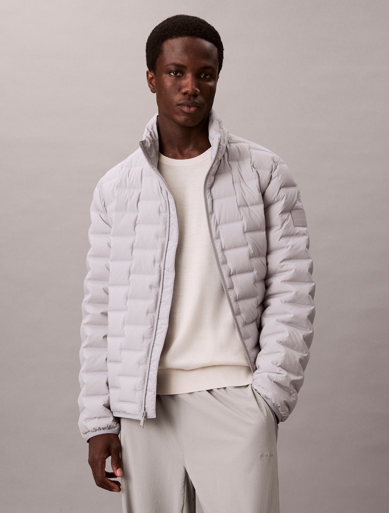 Calvin Klein Erkek Gri Puffer Mont