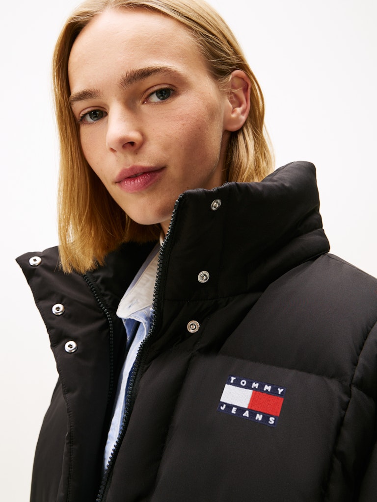 Tommy Hilfiger Kadın Kaz Tüyü Puffer Siyah Mont
