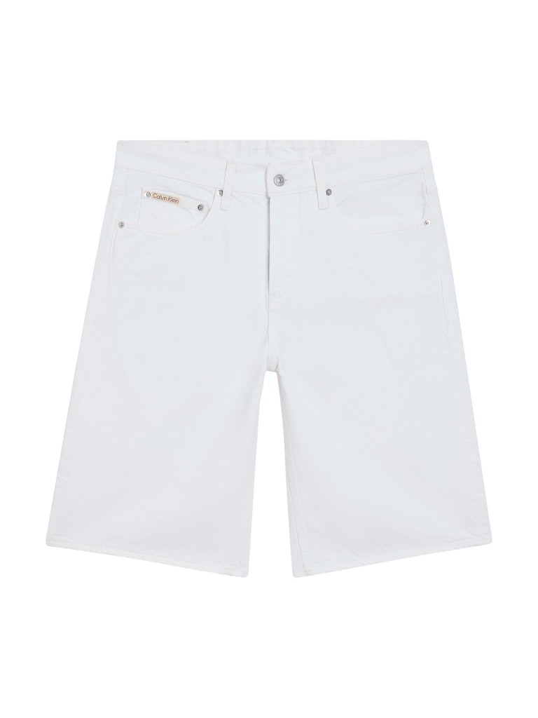 Calvin Klein Denim Beyaz Erkek 5 Cep Şort - J30J3272241AA
