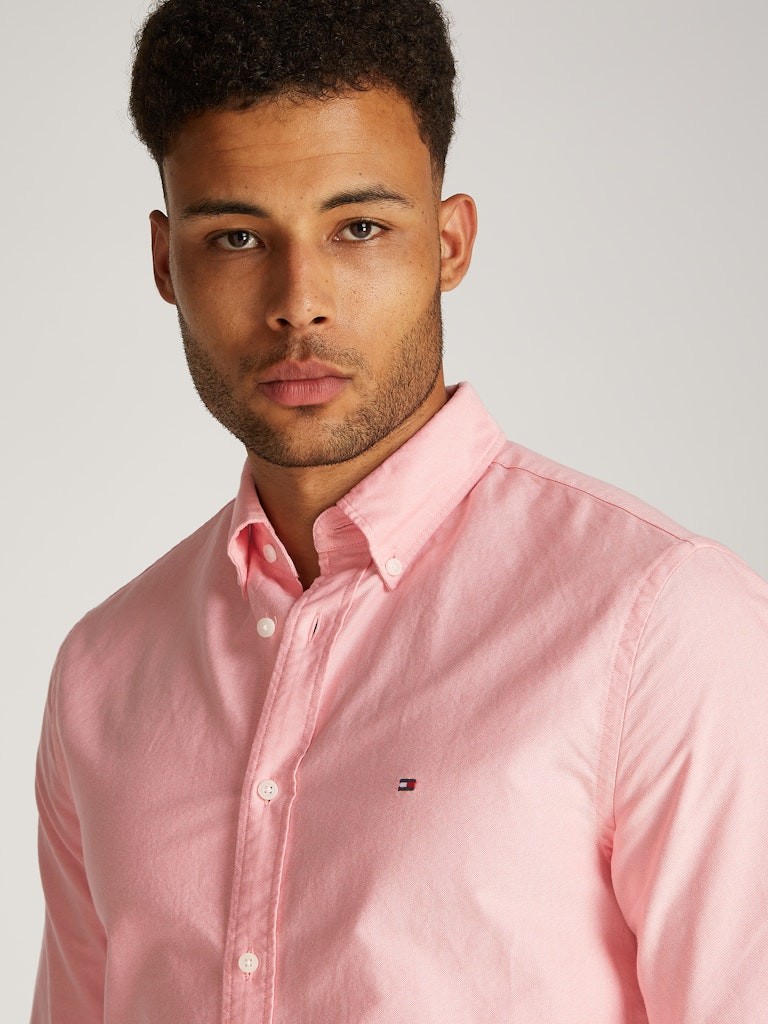 Tommy Hilfiger Oxford Pembe Erkek Uzun Kollu Gömlek - MW0MW35774TOL