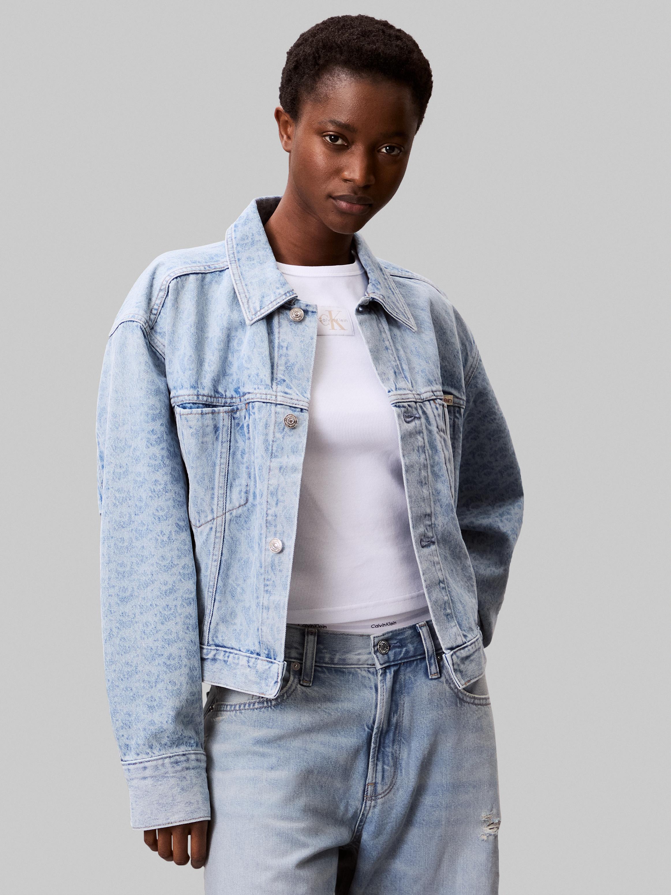 Calvin Klein Kadın Mavi Kot Mont
