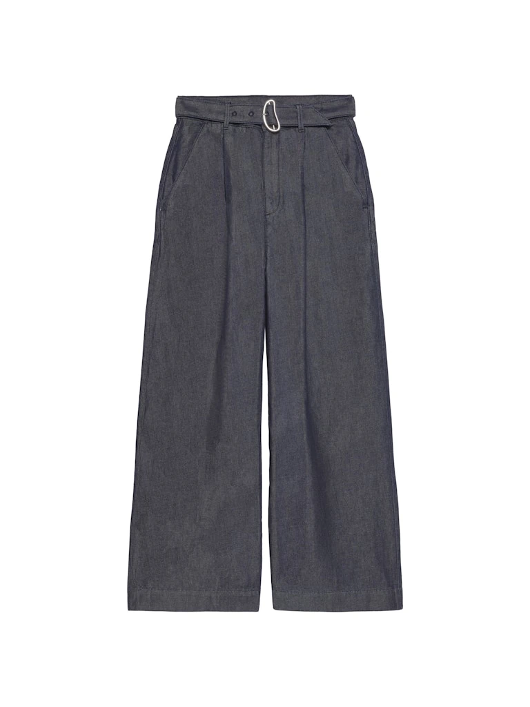 Calvin Klein Kadın Gri Denim Geniş Kesim Jean Pantolon