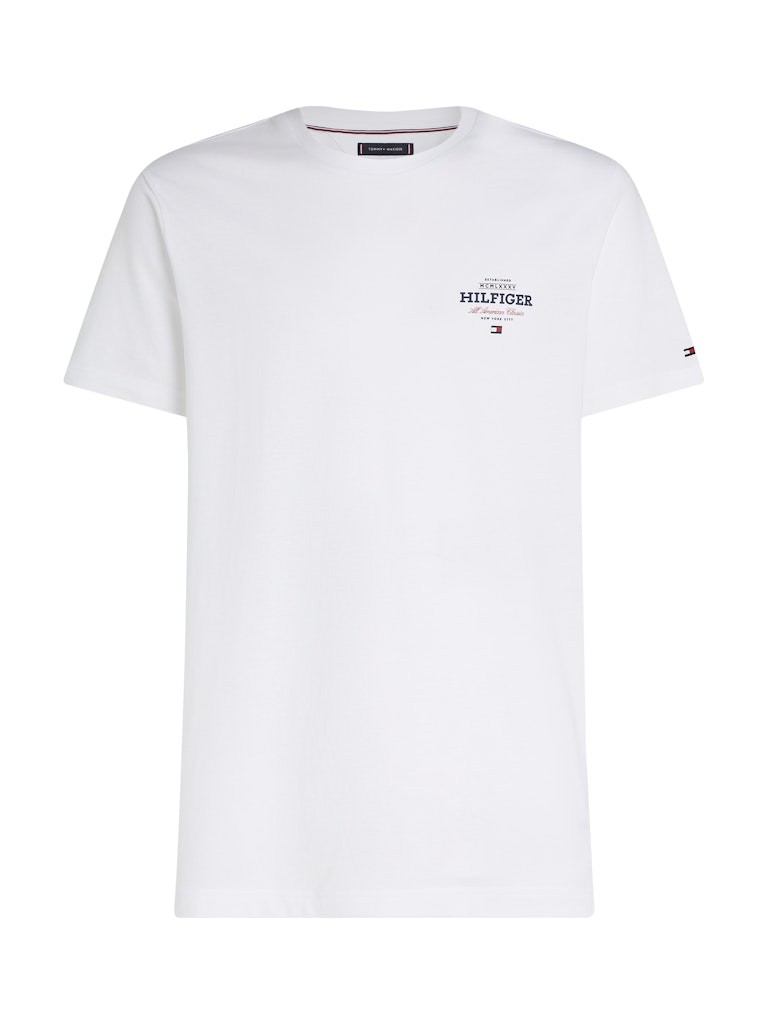 Tommy Hilfiger Rejeneratif Pamuk Beyaz Erkek Kısa Kollu T-Shirt